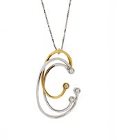 Collana Recarlo Donna in Oro bianco Diamante 0.08 Ct ZT 410/BR - ZT 410/BR